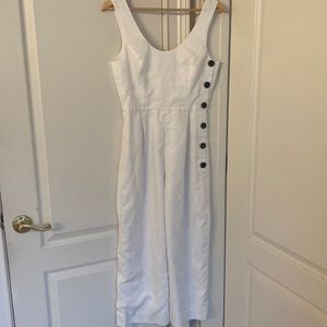 Club Monaco white linen jumpsuit